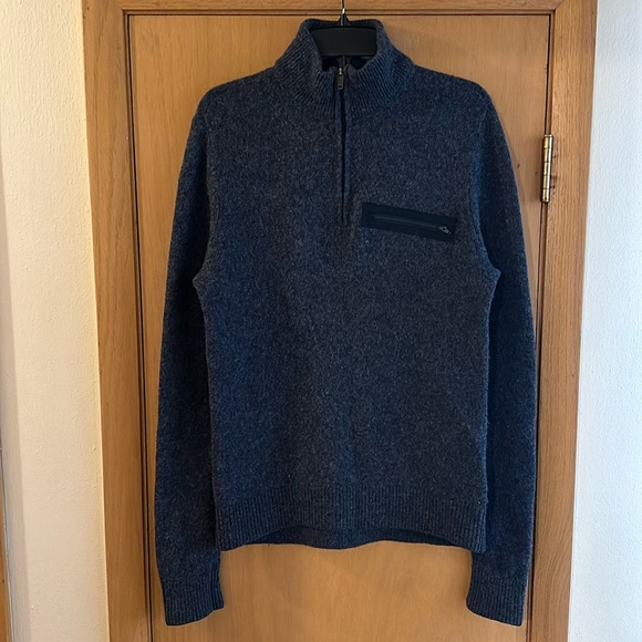 Abercrombie & Fitch Other - Abercrombie & Fitch 1892 Collection Wool Quarter Zip Sweater Navy Blue Medium